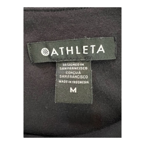 β¨ EUC ATHLETA Black Santorini Sleeveless Swing Dress | Sz M - Picture 7 of 9